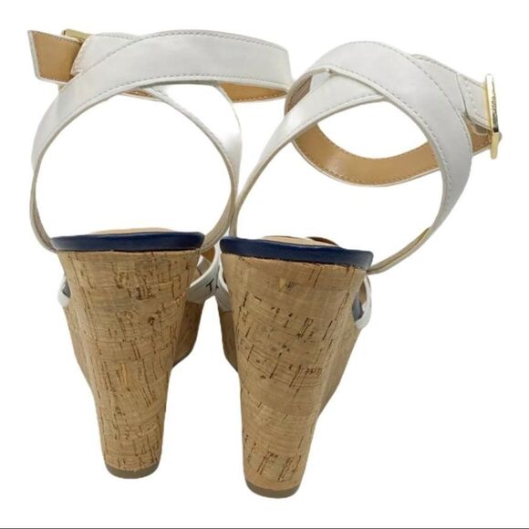 Tommy‎ Hilfiger Wedge Ankle Strap Sandals Buckle - Picture 3 of 7